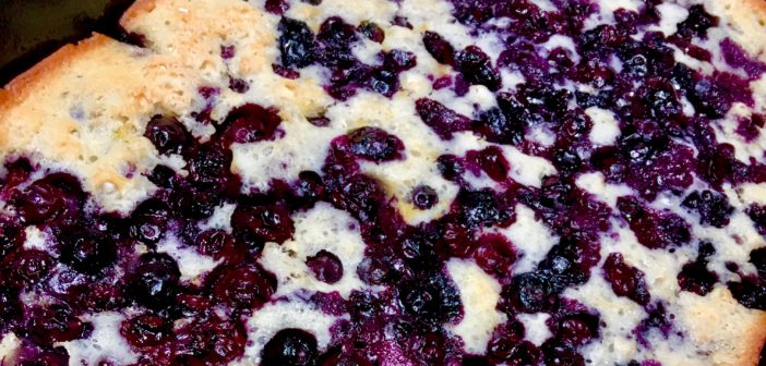 quick blueberry cobbler