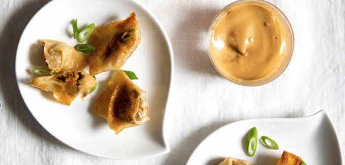 black bean and sweet potato wontons