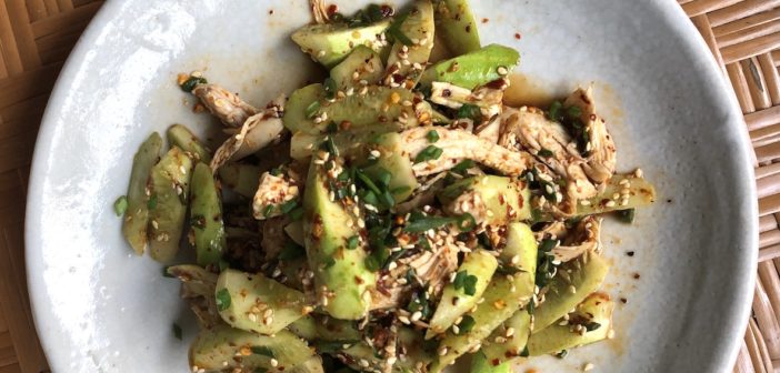 Thai-Yunnan Style Cucumber and Chicken Salad (Yam Dtaengkwa Gai Jeen Yunnan)
