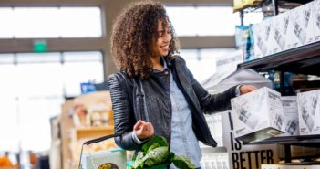 a woman grocery shopping